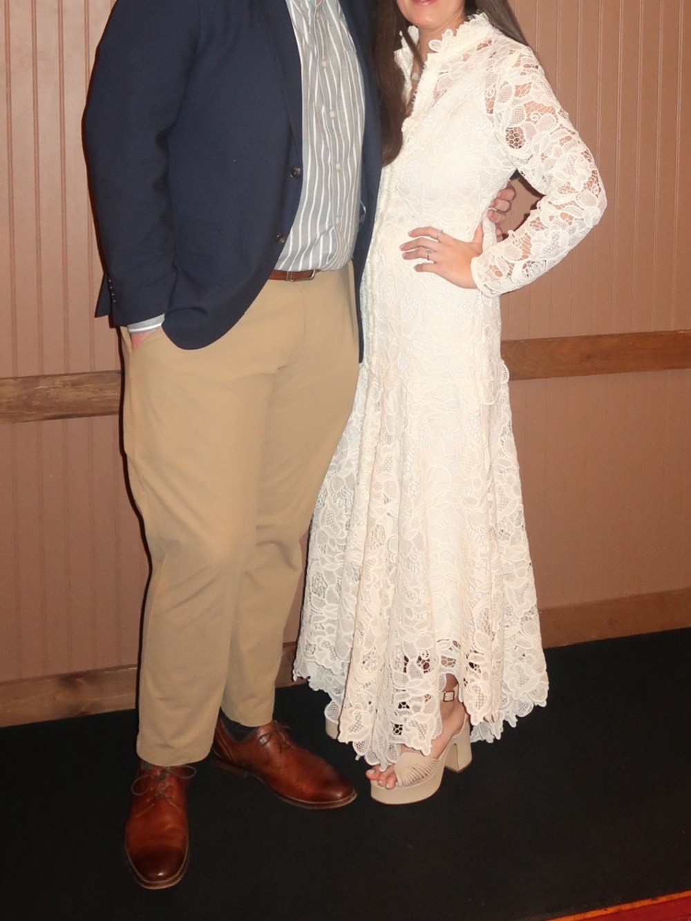 Alexis Cream Long Sleeve Lace Maxi Dress - Picture 6 of 6
